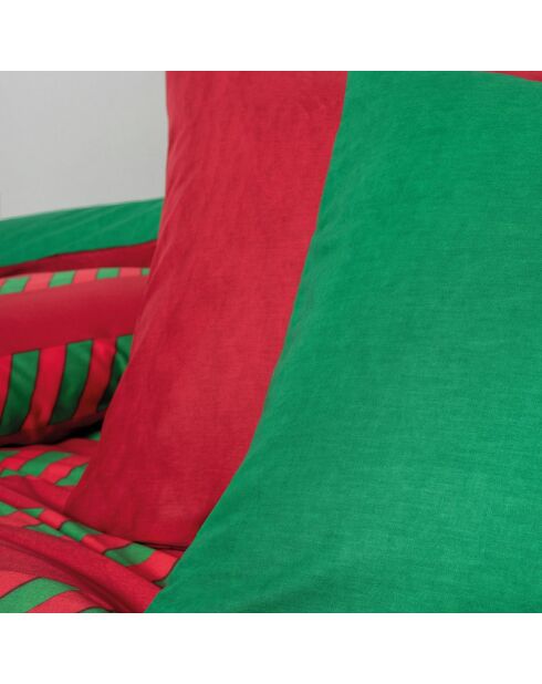 Parrure De Lit De Noel  rouge/vert