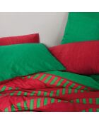 Parrure De Lit De Noel  rouge/vert