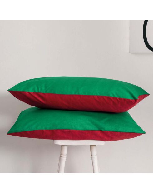 Parrure De Lit De Noel  rouge/vert