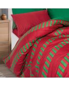 Parrure De Lit De Noel  rouge/vert