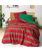 Parrure De Lit De Noel  rouge/vert