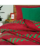 Parrure De Lit De Noel  rouge/vert