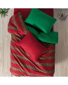 Parrure De Lit De Noel  rouge/vert
