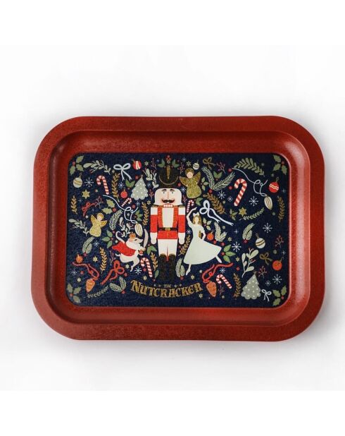 Vassoio natalizio multicolore - 23,3x30,7 cm