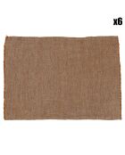 6 Sets de table 100% Lin Cuba daim