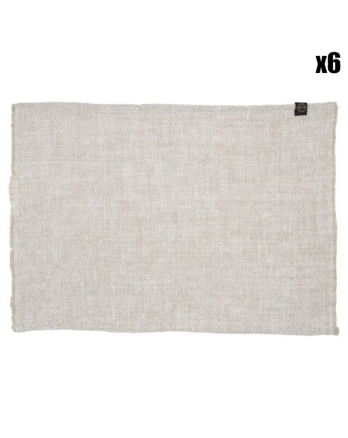 6 Sets de table 100% Lin Cuba lin