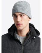 Bonnet uni en viscose mélangée gris chiné clair