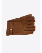 Coffret gants en cuir camel