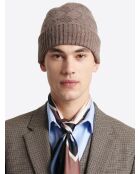 Bonnet faux-uni taupe