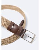 Ceinture bi-matière tressée - L'atelier kaki