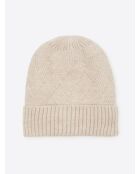 Bonnet faux-uni beige