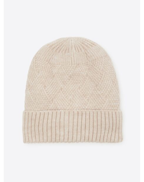 Bonnet faux-uni beige