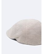 Casquette plate micro-motif blanc neige