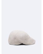 Casquette plate micro-motif blanc neige
