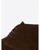 Bottines en cuir chocolat