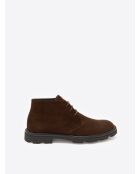 Bottines en cuir chocolat