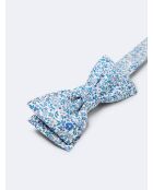 Papillon floreale in lino e cotone - Le Colonel celeste