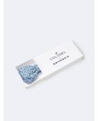 Papillon floreale in lino e cotone - Le Colonel celeste