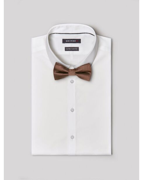 Vlinderdas van cognackleurige zijdemix