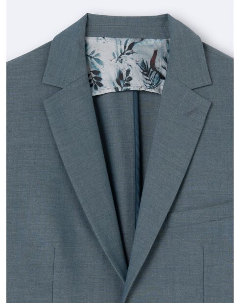 Veste de costume faux uni stretch bleu outremer