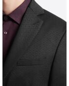 Veste de costume slim en jacquard noire