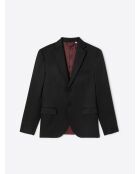 Veste de costume slim en jacquard noire