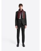 Veste de costume slim en jacquard noire