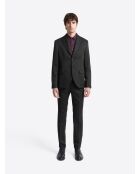 Veste de costume slim en jacquard noire