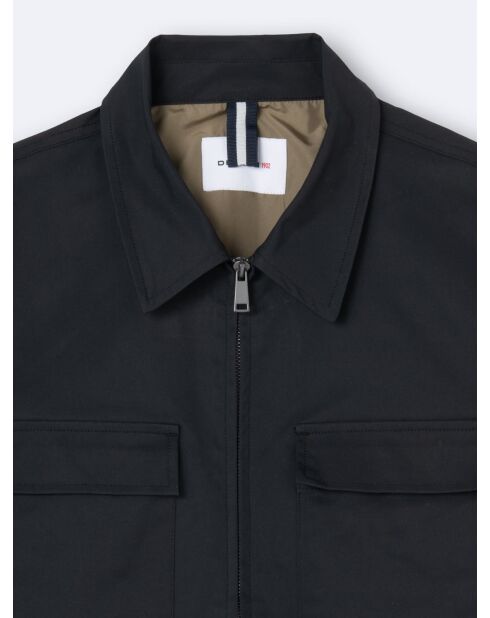 Blouson col chemise bleu capitaine