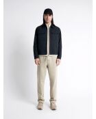 Blouson col chemise bleu capitaine