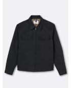 Blouson col chemise bleu capitaine