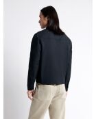 Blouson col chemise bleu capitaine