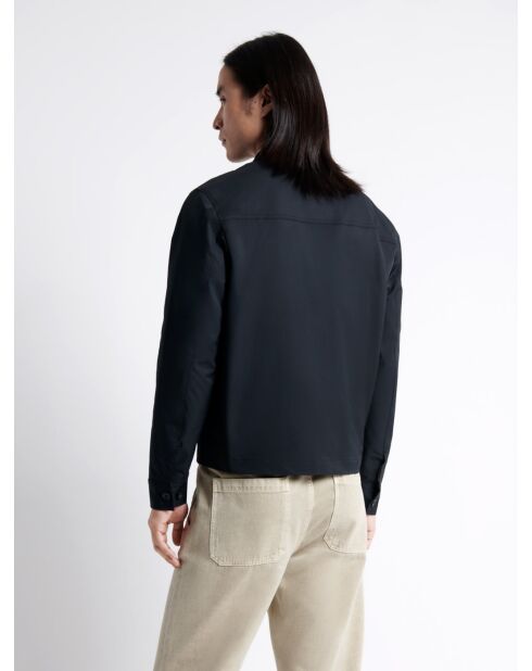 Blouson col chemise bleu capitaine