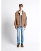 Blouson col chemise - L'atelier marron ours