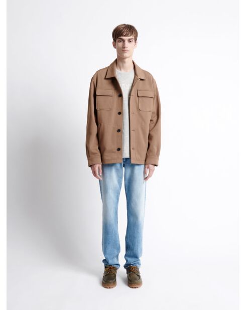 Blouson col chemise - L'atelier marron ours