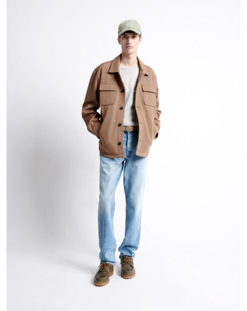 Blouson col chemise - L'atelier marron ours