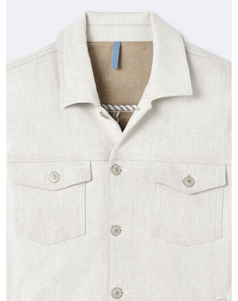 Blouson 100% coton écru