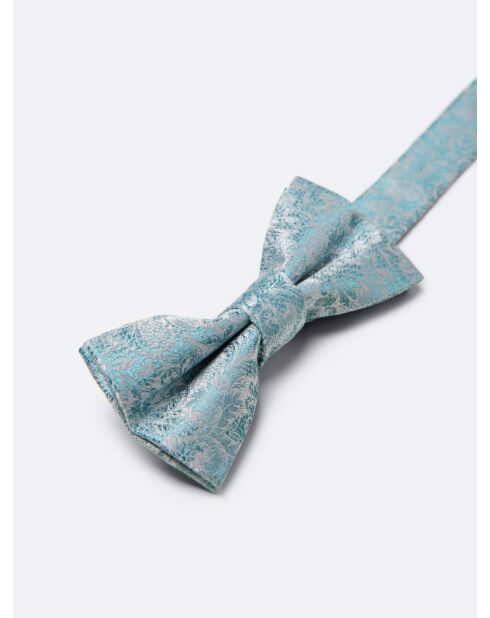 Papillon floreale verde 100% seta