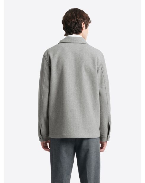 Veste ville slim unie gris souris