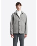 Veste ville slim unie gris souris