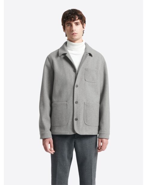 Veste ville slim unie gris souris