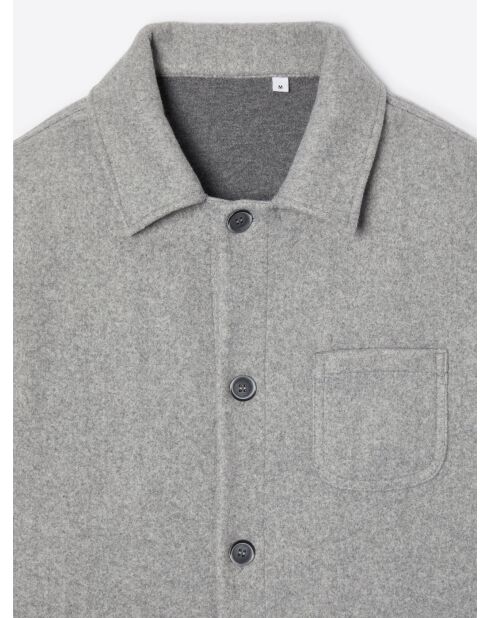 Veste ville slim unie gris souris