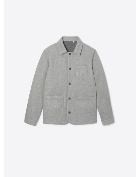 Veste ville slim unie gris souris