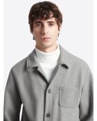 Veste ville slim unie gris souris