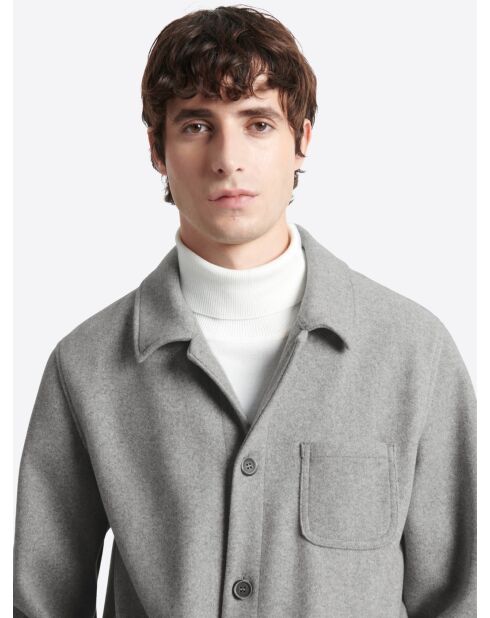 Veste ville slim unie gris souris