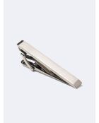 Pince à cravate argentée