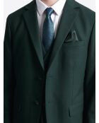 Veste de costume slim en flanelle vert profond