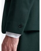 Veste de costume slim en flanelle vert profond