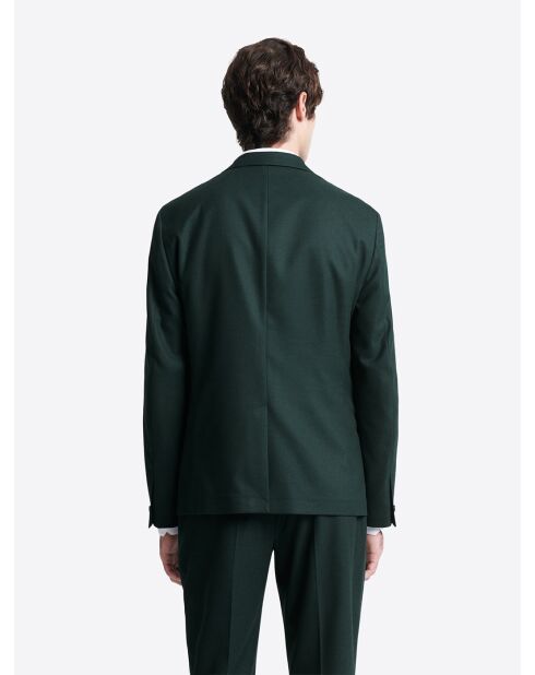 Veste de costume slim en flanelle vert profond