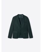 Veste de costume slim en flanelle vert profond